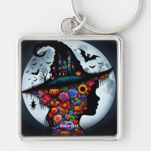 Porte-clés Imaginaire mignonne sorcière fille Halloween