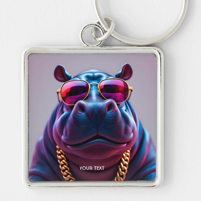 Porte-clés Imaginaire Mignonnes Grosses Lunettes Hyppo (Devant)