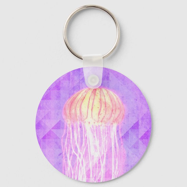 Porte-clés Imaginaire Violet Violet Jellyfish Artistique (Recto)