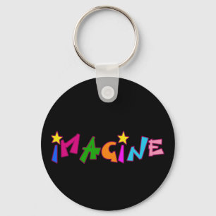 Porte-clés Imaginez en lettres colorées