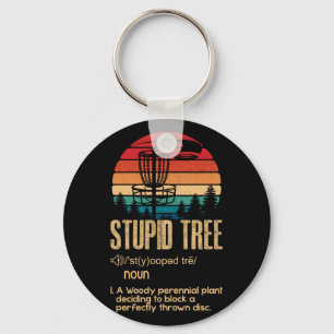 Porte-clés Imbécile Arbre Disque Golf Cadeau Frisbee Vintage