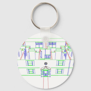 Porte-clés Immeuble / Maison : Dessin du marqueur