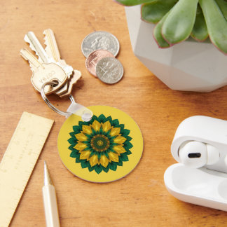 Porte-clés Imperial Solar Flower Mandala Luxury Keychain