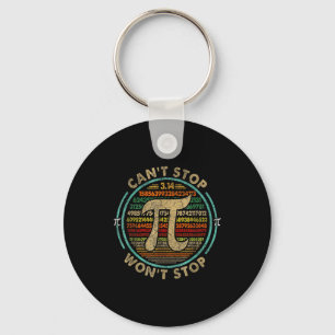 Porte-clés Impossible d'arrêter Pi n'arrêtera pas Math Pi Day