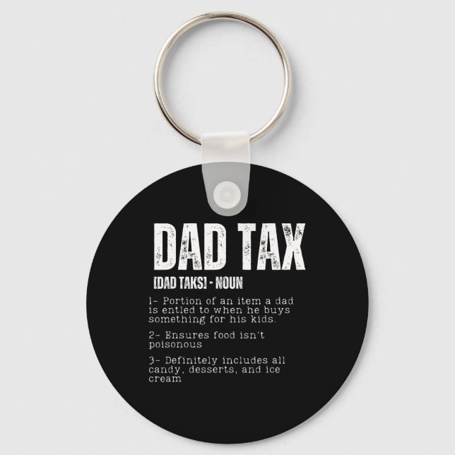 Porte-clés Impôt Drôle papa Définition de l'impôt Fête des pè (Recto)