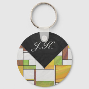 Porte-clés Impression Brown jaune vert