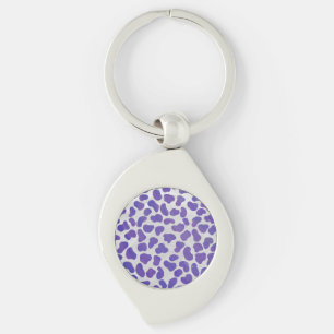 Porte-clés Impression dalmate violet et blanche