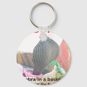 Porte-clés Impression d'art Cobra dans un panier
