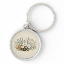 Impression d'art de bouquet de fleurs sauvages vin