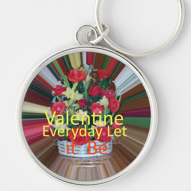 Porte-clés Impression d'art de la Saint-Valentin (Devant)
