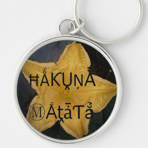Porte-clés Impression d'art Golden Star Hakuna Matata