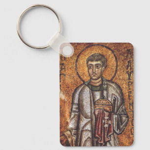 Porte-clés Impression d'art mosaïque orthodoxe Saint Laurent
