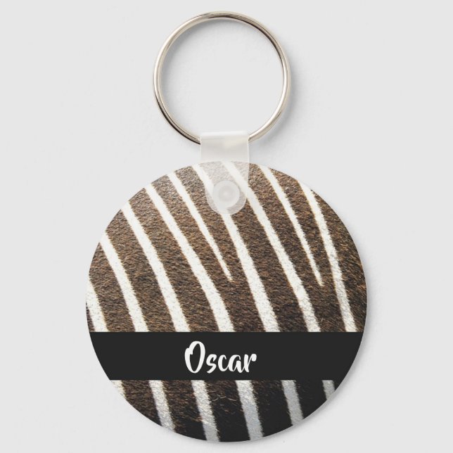 Porte-clés Impression de peau Zebra (Recto)