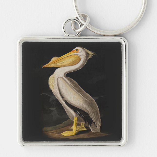 Porte-clés Impression de Pélican Blanc d'Audubon (Devant)
