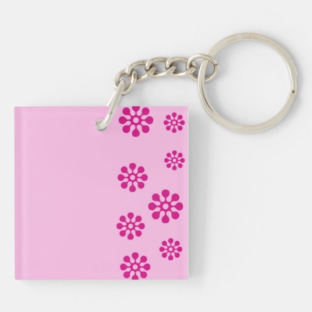 Porte-clés Impression florale (Dos)