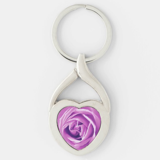 Porte-clés Impression rose lilas (Devant)