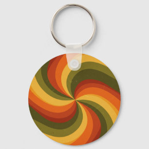 Porte-clés Impression super de la spirale psychédélique