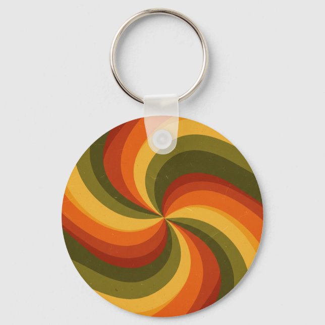 Porte-clés Impression super de la spirale psychédélique (Recto)
