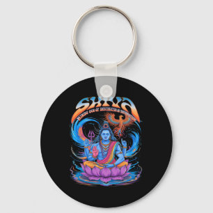 Porte-clés Impression vintage Shiva dieu hindou spirituel