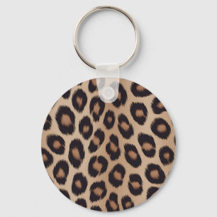 Porte-clés Imprimé Animal Classique Léopard Brun Guépard