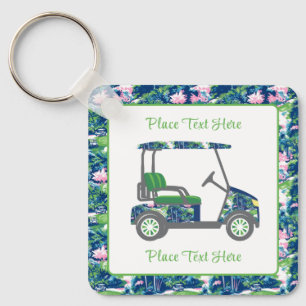 Porte-clés Imprimé golf chariot de golf