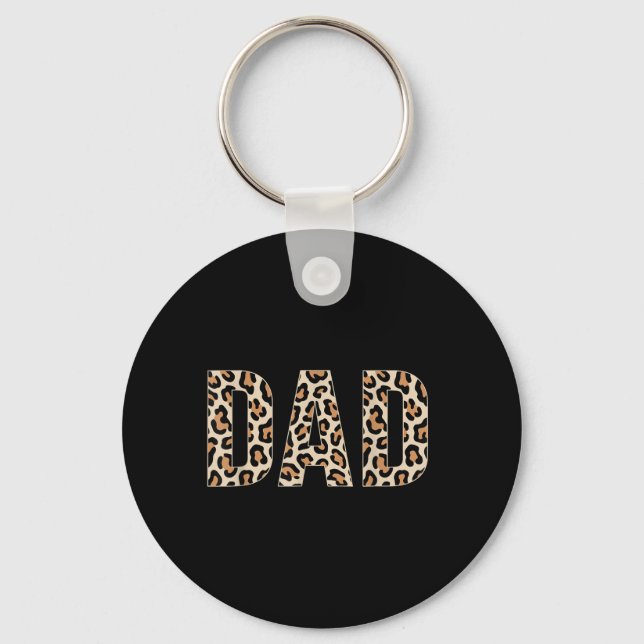Porte-clés Imprimé léopard Papa Fête des Pères (Recto)