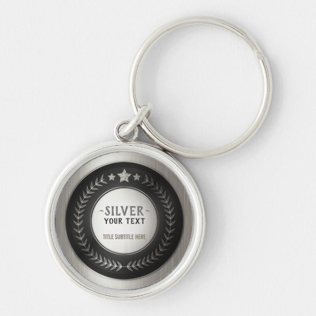 Porte-clés IMPRIMER do-it-yourself MÉDAILLE Champion d'argent (Devant)