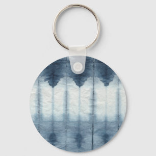 Porte-clés Imprimer Shibori Indigio