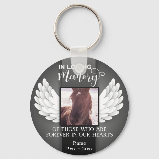 Porte-clés In Loving Memory Custom Photo, Name & Message  (Recto)