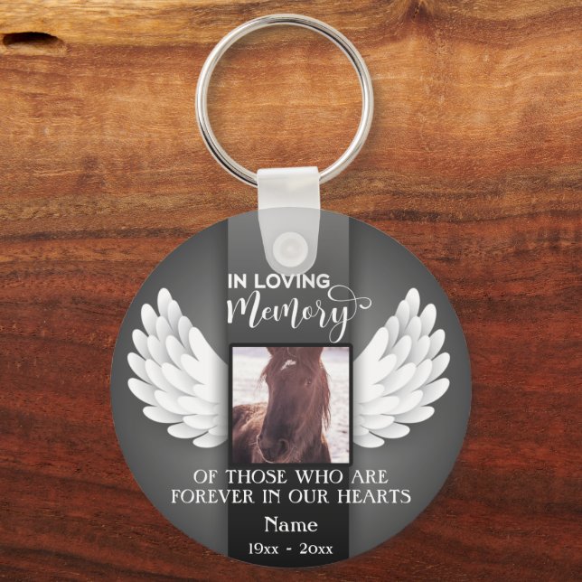 Porte-clés In Loving Memory Custom Photo, Name & Message (Recto)