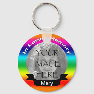 Porte-clés In Loving Memory Rainbow Photo Key Chain