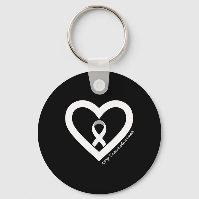 Porte-clés In November We Wear White Lung Cancer Awareness Mo (Recto)