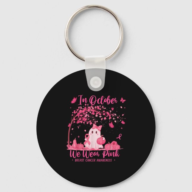Porte-clés In October We Wear Nk Breast Cancer Awareness Hall (Recto)