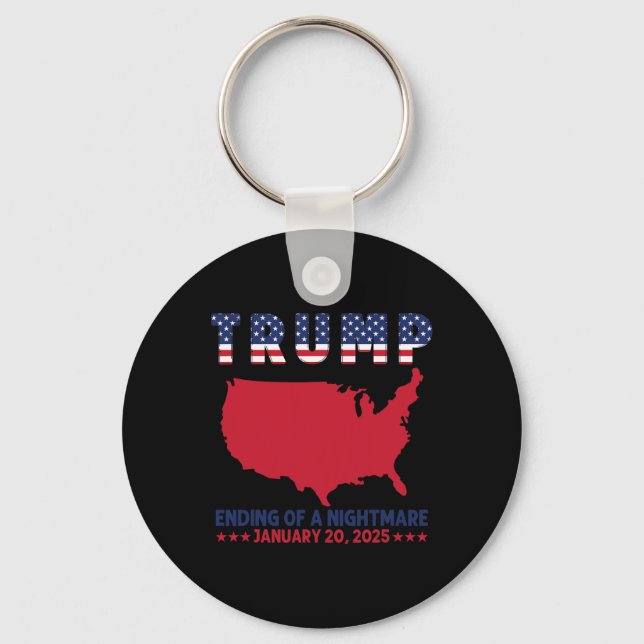 Porte-clés Inauguration 2025 Trump Élections Fin D'une Une Ci (Recto)