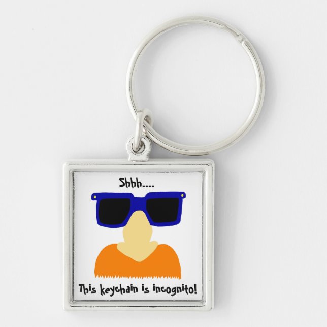 Porte-clés Incognito Moustache & Porte - clé de lunettes (Devant)