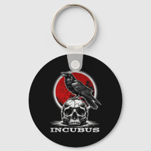 Porte-clés Incuber Le Crâne Avec La Lune Et Crow Halloween Go