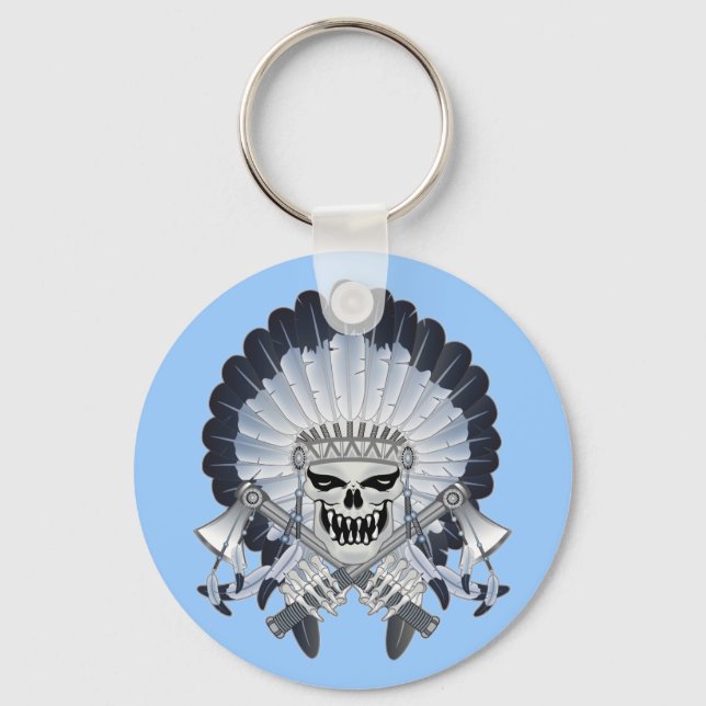 Porte-clés Indian Chief Skull (Recto)