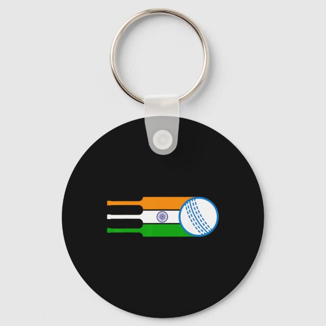 Porte-clés Indian Cricket Player Team Cricket Fans India Cric (Recto)