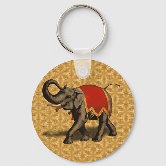 Porte-clés Indian Elephant w/Red Cloth (Recto)