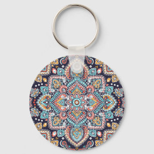 Porte-clés Indian Paisley : Motif ethnique mandala