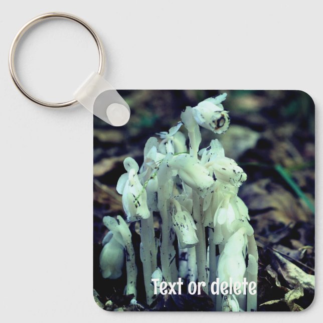 Porte-clés Indian Pipe Forest Wildflower Personalized (Recto)