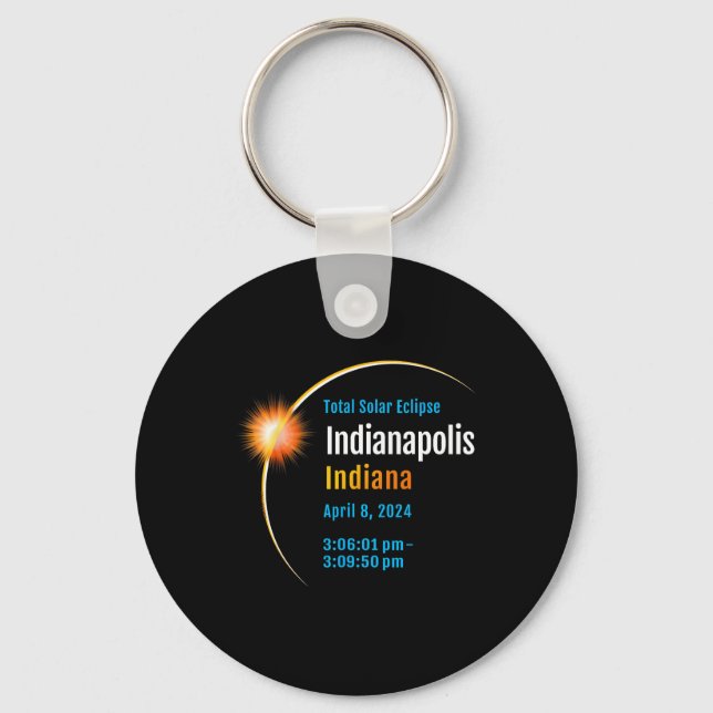 Porte-clés Indiana Dans Total Éclipse Solaire 2024 1 (Recto)