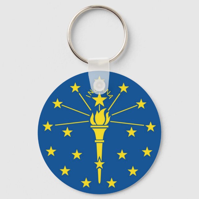 Porte-clés Indiana  Official State Flag (Recto)