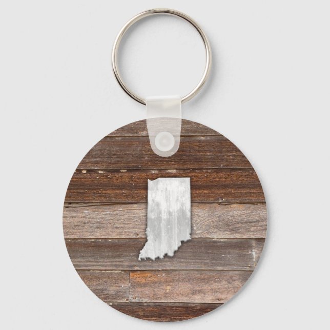 Porte-clés Indiana rustique sur cartes Brown (Recto)