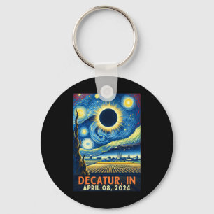 Porte-clés Indiana Total Solar Eclipse 2024 Nuit étoilée