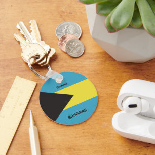 Porte-clés Indicateur Bahamas du nom personnalisé