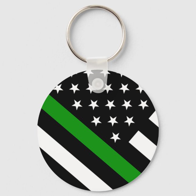 Porte-clés Indicateur de la ligne verte mince (Recto)