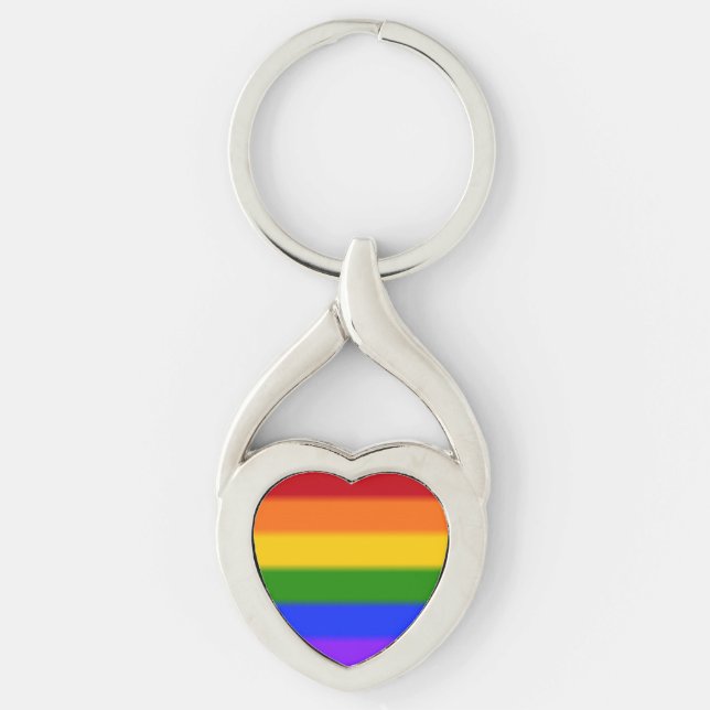 Porte-clés Indicateur Gay pride d'arrêt (Devant)