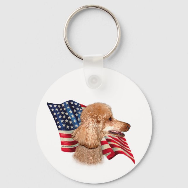 Porte-clés Indicateur Poodle (abricot) (Recto)