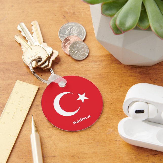 Porte-clés Indicateur Turquie de nom personnalisé (Bureau)